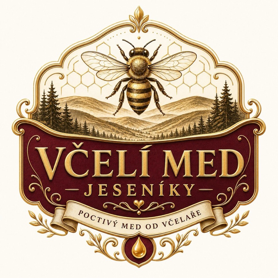 Logo Včelí med Jeseníky — poctivý med od včelaře