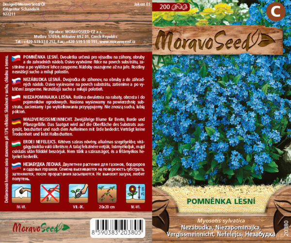 Pomněnka - Myosotis sylvatica - modrá semena