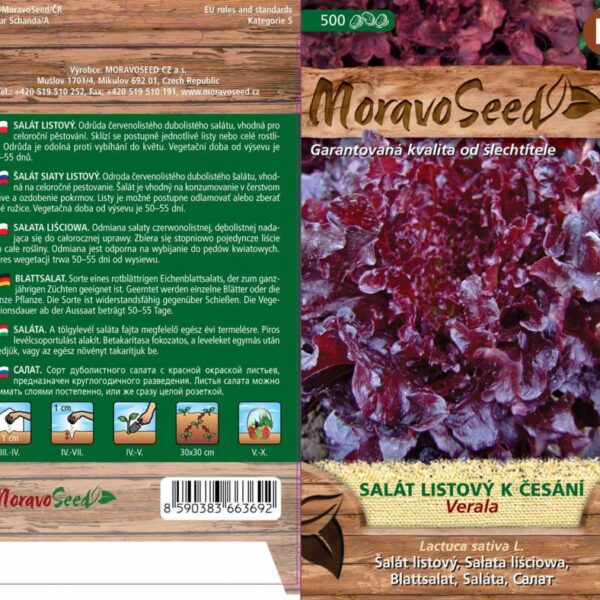 Salát listový k česání červený VERALA semena