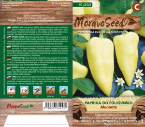 Paprika velmi raná k rychlení - Capsicum annuum - MONANTA