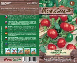 Paprika třešňová - Capsicum annuum - KORÁL - ostrá