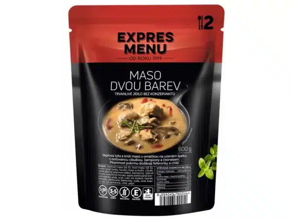 MASO DVOU BAREV 600G (2 PORCE) =ČERTŮV KOTLÍK