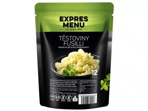 TĚSTOVINY FUSILLI 500G (2 PORCE)