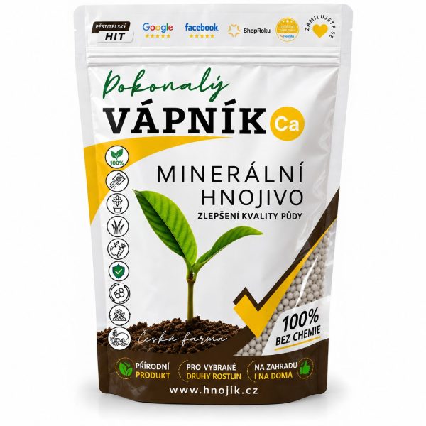 Pokonalý Vápník Ca 2,5 kg – minerální hnojivo, sáček s okénkem
