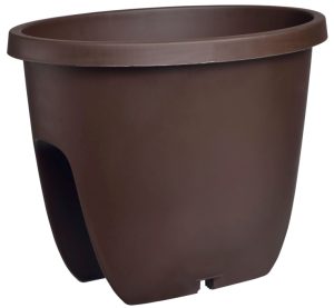 Truhlík na zábradlí Balconia 30 hnědá