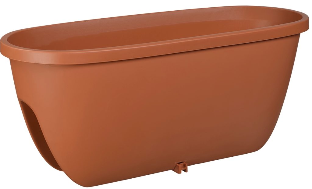 Truhlík na zábradlí Balconia 60 terakota