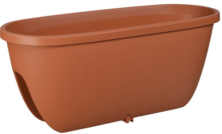 Truhlík na zábradlí Balconia 60 terakota