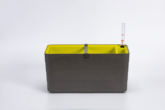 Samozavlažovací truhlík PLASTIA BERBERIS 40 cm antracit + zelená