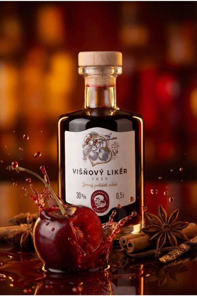 Višňový likér z vlastního EKO sadu