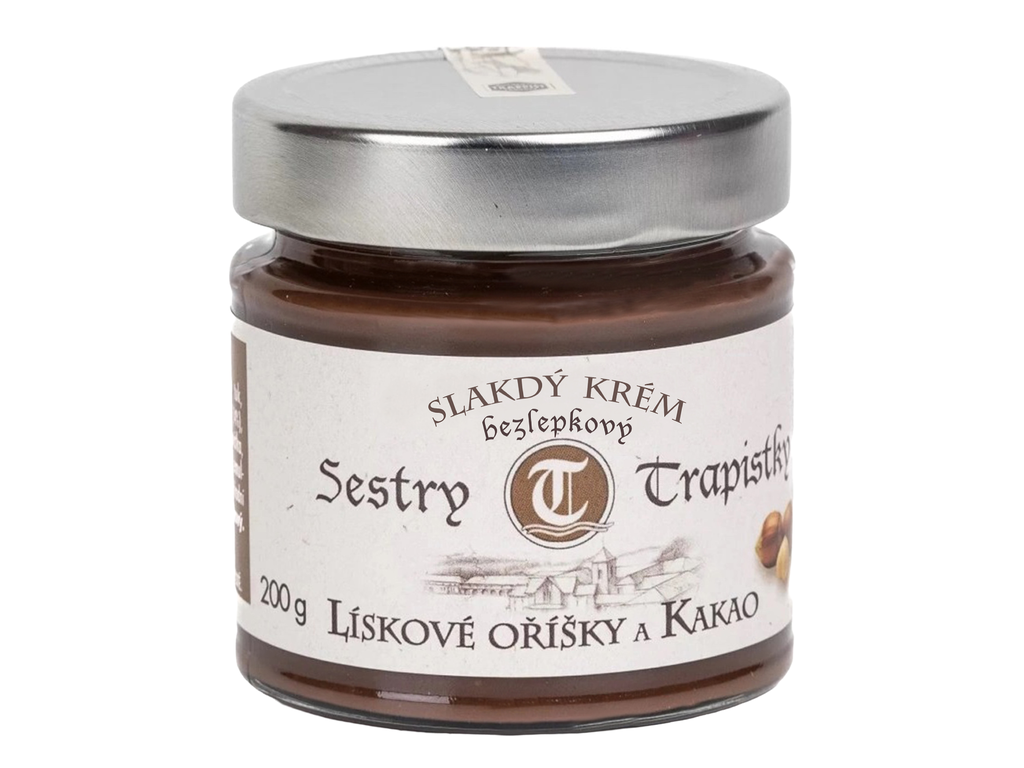 Klášterní krém - Lískové oříšky a kakao - Sestry Trapistky