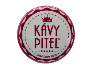 Placka Kávy pitel červenobílá