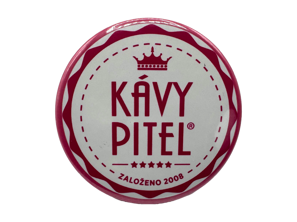 Placka Kávy pitel červenobílá