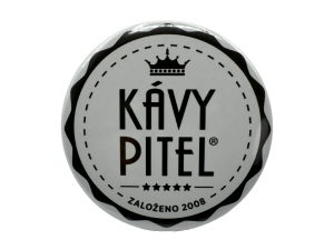 Placka Kávy pitel černobílá