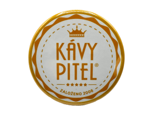 Placka Kávy pitel žlutobílá