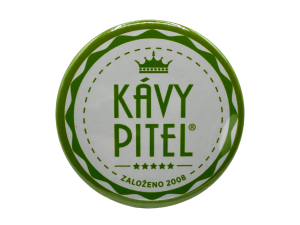 Placka Kávy pitel zelenobílá