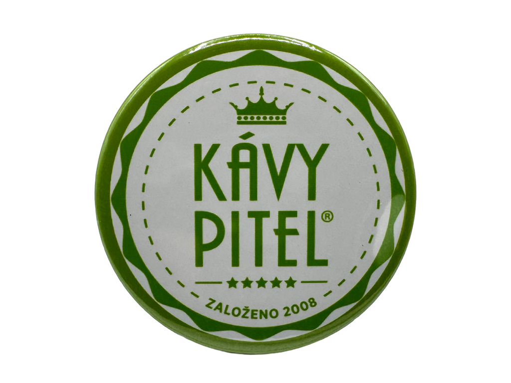 Placka Kávy pitel zelenobílá