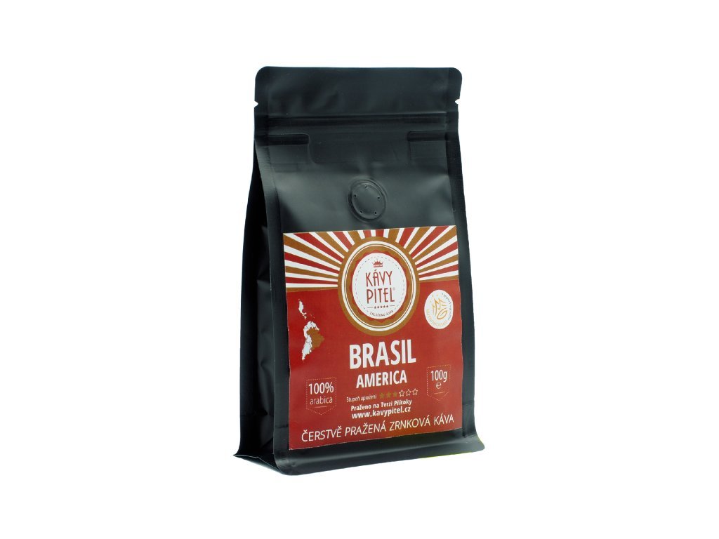 Brasil Kávy pitel - výběrová zrnková káva (100g)
