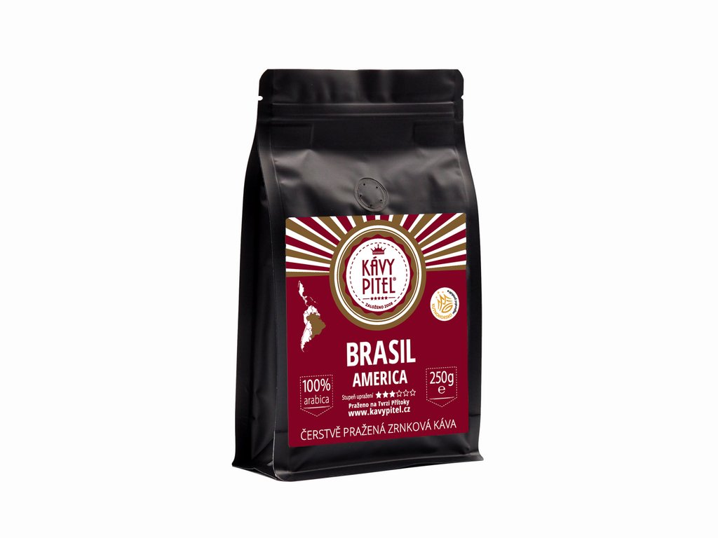 Brasil Kávy pitel - výběrová zrnková káva (250g)