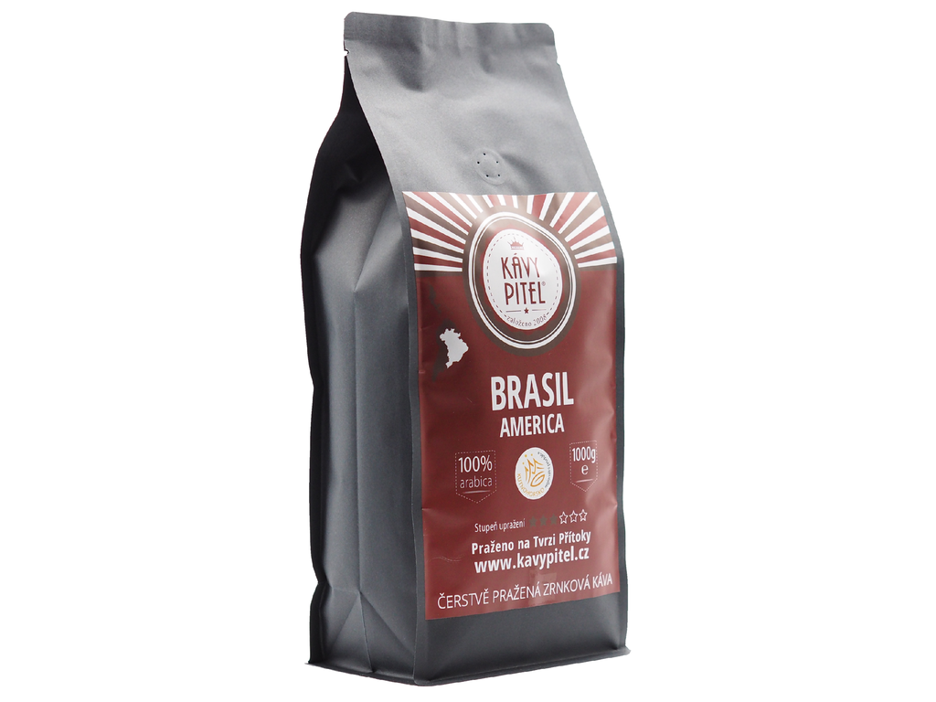 Brasil Kávy pitel - výběrová zrnková káva (1000g)