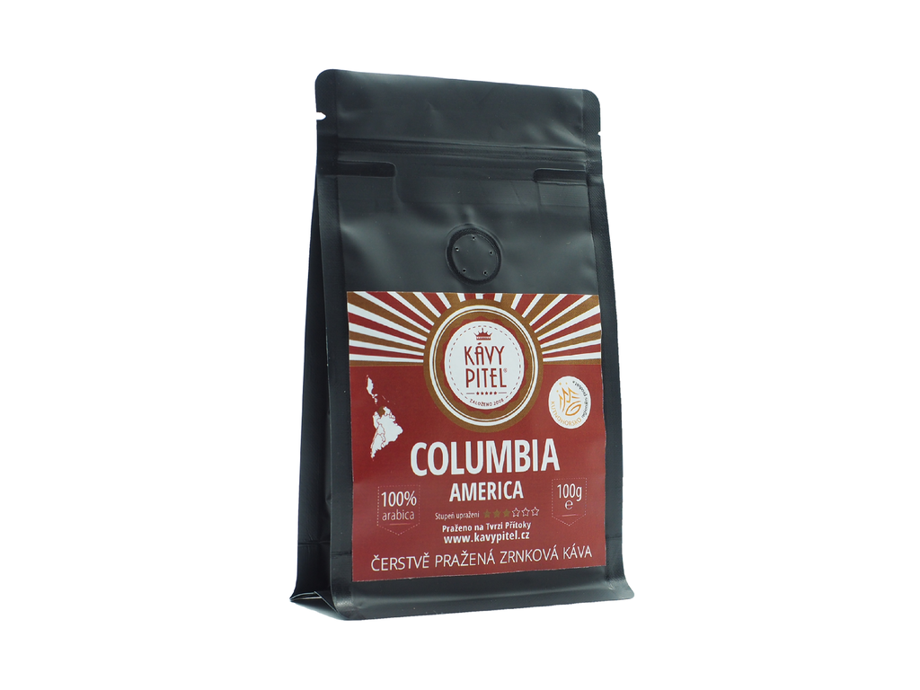 Columbia Kávy pitel - výběrová zrnková káva (100g)