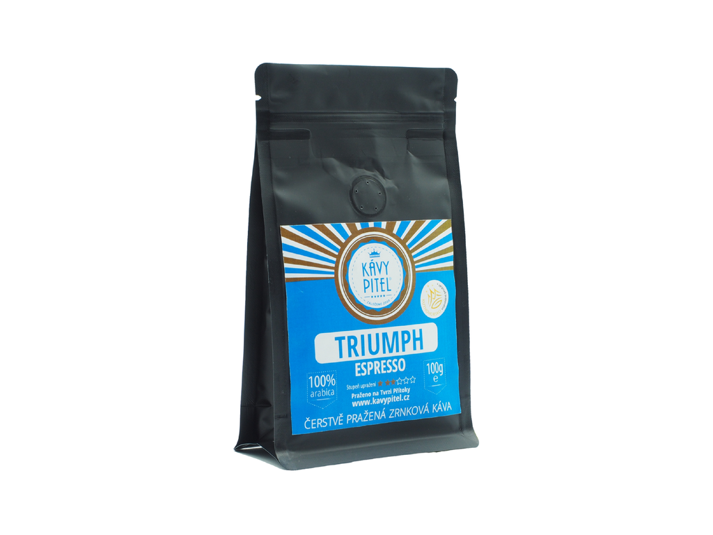 Triumph Kávy pitel - výběrová zrnková káva (100g)