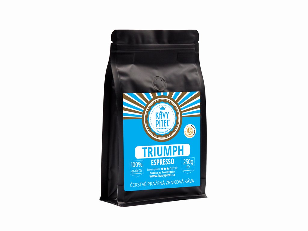Triumph Kávy pitel - výběrová zrnková káva (250g)