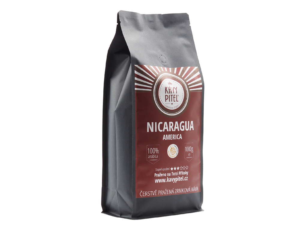 Nicaragua Kávy pitel - výběrová zrnková káva (1000g)