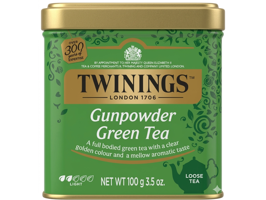 Twinings Gunpowder Green Tea 100g plech