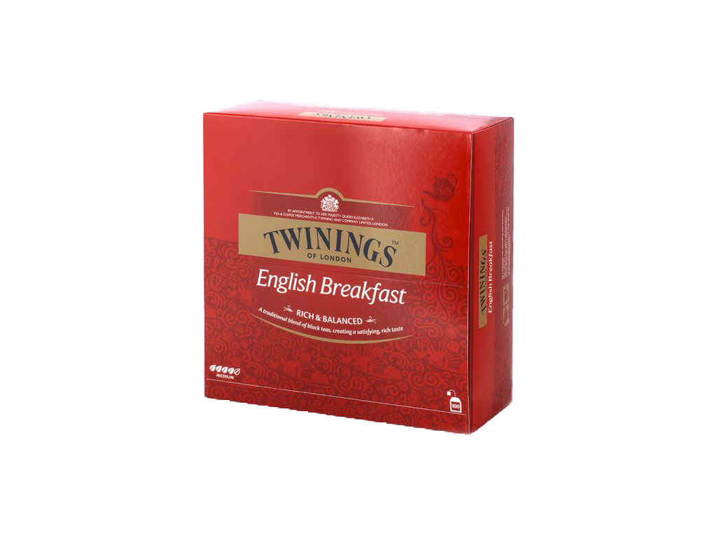 Twinings English Breakfast Tea 100 x 2g porcovaný