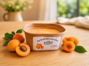 Farmářská zmrzlina – bezinková meruňka – 120g