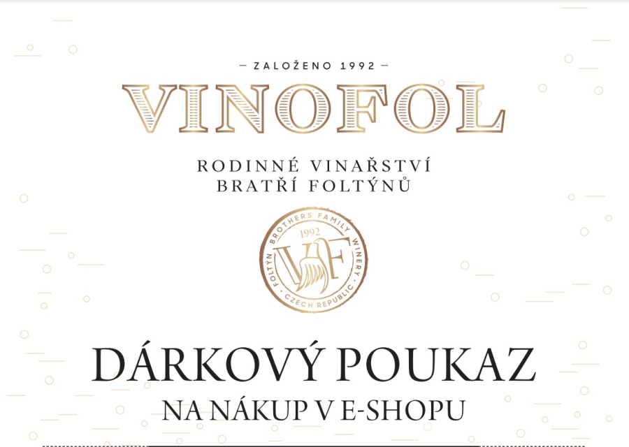 Dárkový poukaz VINOFOL 1000 Kč