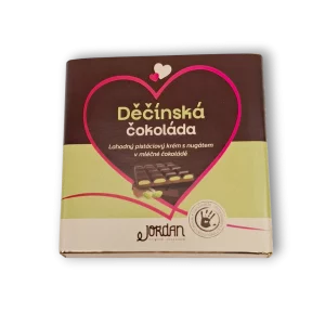 Děčínská čokoláda - hořká, 100g – valentýnská edice