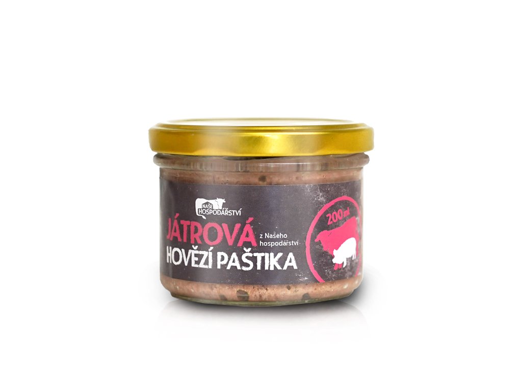 Hovězí játrová paštika 200 ml