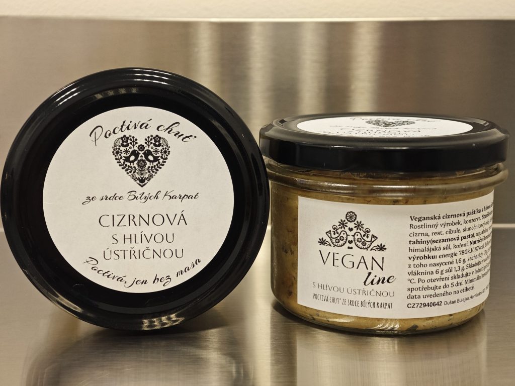 Poctivá VEGAN line cizrnová paštika s hlívou ústřičnou 160g