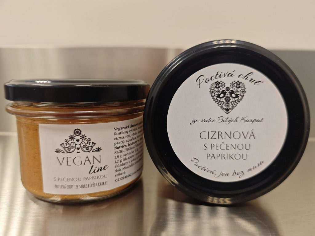 Poctivá VEGAN line cizrnová paštika s pečenou paprikou 160g