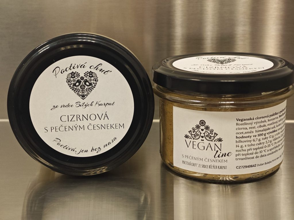 Poctivá VEGAN line cizrnová paštika s pečeným česnekem 160g