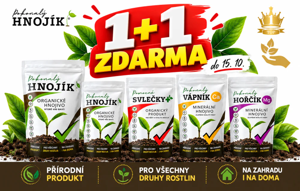 Akce 1+1 zdarma – Hnojík, Svlečky, vápník a hořčík, jen do 15. 10.
