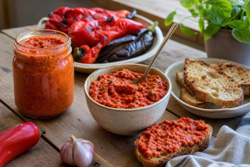 Domácí ajvar z pečených paprik a lilku 1 Domácí ajvar z pečených paprik a lilku