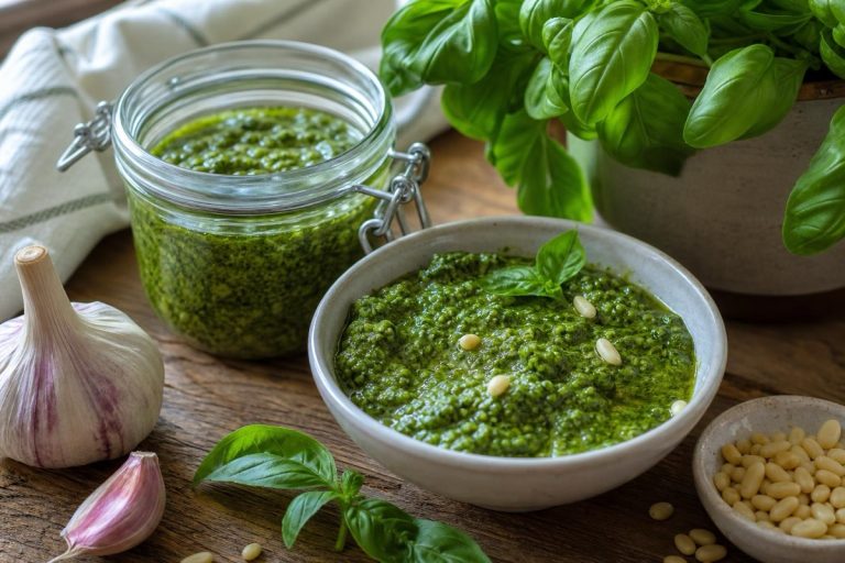 Bazalkové pesto z vlastní bazalky