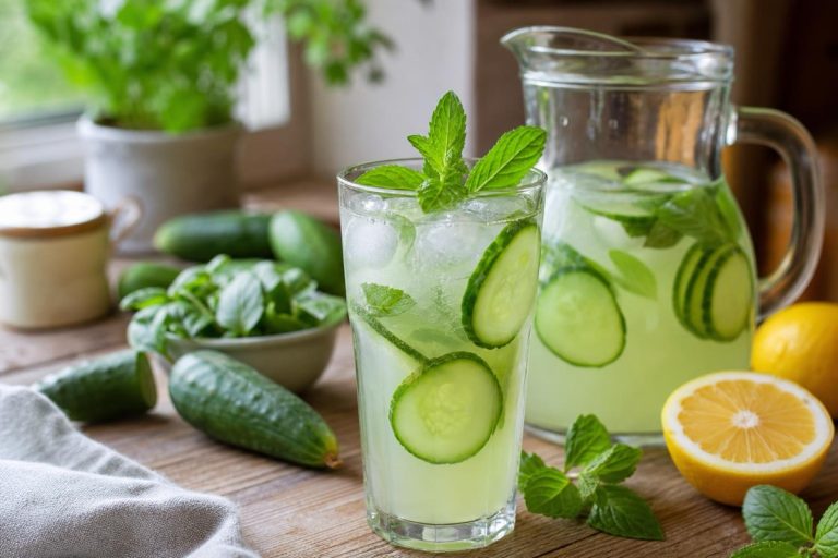 Okurková limonáda s mátou
