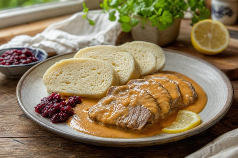 Svíčková na smetaně s vlastní zeleninou