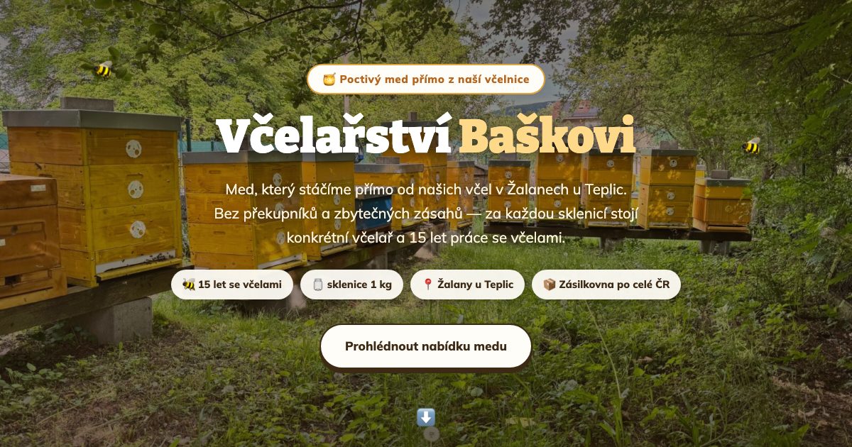 Včelařství Baškovi - MED přímo ze včelnice